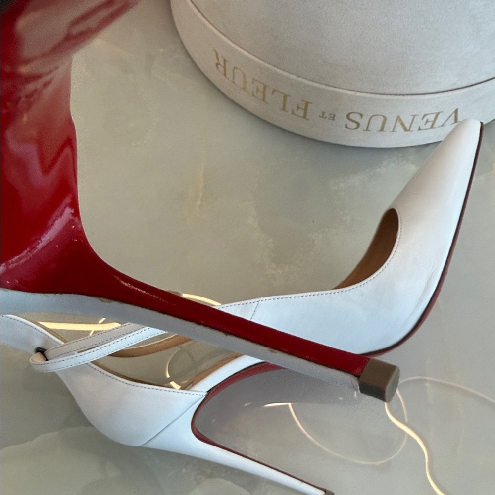 Christian Louboutin White Women's Heels - Picture 9 of 9